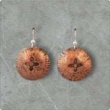 Zia Copper Disk Earrings