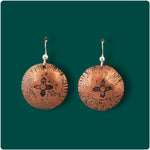 Zia Copper Disk Earrings