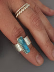 SQUARE STATEMENT TURQUOISE RING