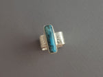 SQUARE STATEMENT TURQUOISE RING