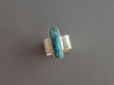 SQUARE STATEMENT TURQUOISE RING