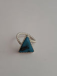 Triangle Statement Turquoise Ring