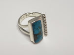 Rectangle Turquoise Ring