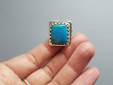 Square Turquoise Silver Ring