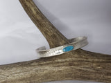 Textured Turquoise Silver Bracelet